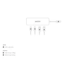 Dicota USB-C 4-in-1 Highspeed Hub 10 Gbps Silver