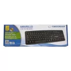 Esperanza Amarillo USB Keyboard Black UK