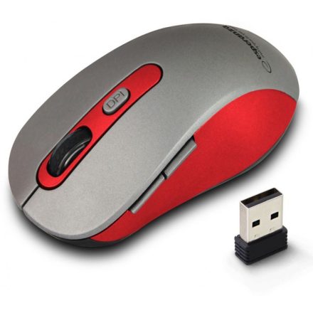 Esperanza Adara Wireless Optical Mouse Grey/Red