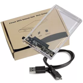 BlackBird SATA Ház 2.5" USB3.0 Transparent
