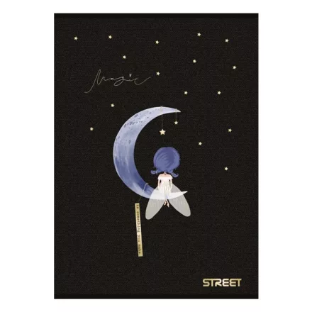 Füzet kockás STREET A/4 54 lapos Black&Gold
