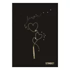 Füzet kockás STREET A/4 54 lapos Black&Gold