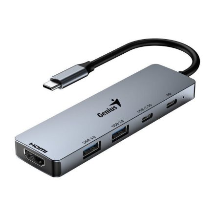 Genius UH-500 USB-C to HDMI 2xUSB3.0 USB-C 100W PD Grey