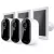 Arlo Essential (Gen.2) Bundle 2K Outdoor Security Camera (3 Camera Kit) + (3 Essential Solar Panel Charger) White