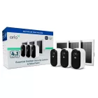 Arlo Essential (Gen.2) Bundle 2K Outdoor Security Camera (3 Camera Kit) + (3 Essential Solar Panel Charger) White