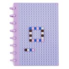 Spirálfüzet vonalas OXY lego design A/5 80 lapos lila