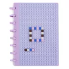 Spirálfüzet vonalas OXY lego design A/5 80 lapos lila