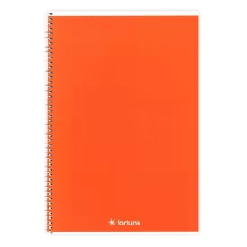   Spirálfüzet vonalas FORTUNA Monocolor A/5 70 lapos narancssárga