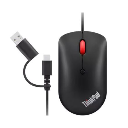 Lenovo ThinkPad USB-C Wired Compact Mouse Black