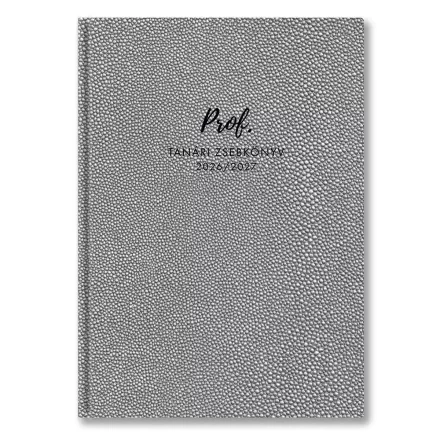 Tanári zsebkönyv TOPTIMER Prof PVC műbőrborító A/5 heti 145x205 mm Ezüst 2026-2027