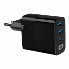 Gembird 3-Port 30W USB Fast Charger Black