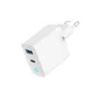 Gembird 2-Port 65W USB Fast Charger White