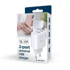 Gembird 2-Port Universal USB Charger Black