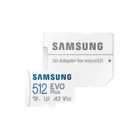   Samsung 512GB microSDXC EVO Plus Class10 U3 A2 V30 + adapterrel