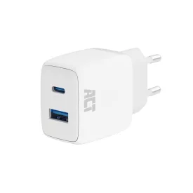   ACT AC2122 USB-C & USB-A charger 20W with Power Delivery White