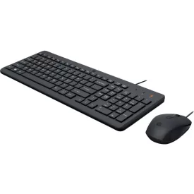 HP 150 Wired Mouse and Keyboard Black HU