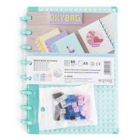 Spirálfüzet vonalas OXY lego design A/5 80 lapos kék