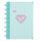 Spirálfüzet vonalas OXY lego design A/5 80 lapos kék