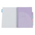 Spirálfüzet vonalas ASTRA PAP A/4 100 lapos perforált színregiszteres Ombre Pasztell