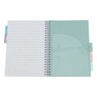 Spirálfüzet vonalas ASTRA PAP A/4 100 lapos perforált színregiszteres Ombre Pasztell