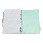 Spirálfüzet vonalas ASTRA PAP A/4 100 lapos perforált színregiszteres Ombre Pasztell