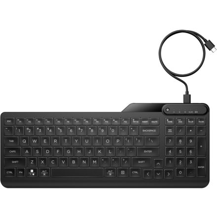 HP 405 Multi-Device Backlit Wired Keyboard Black