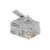 ACT RJ11 (6P/4C) modulaire connector for round cable with solid conductors