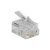 ACT RJ11 (6P/4C) modulaire connector for round cable with stranded conductors