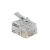 ACT RJ12 (6P/6C) modulaire connector for round cable with solid conductors