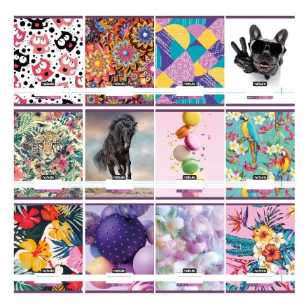 Füzet vonalas NEBULO A/4 32 lapos 81-32 L-Design 12 darabos