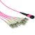 ACT Multimode 50/125 OM4 fanout cable 1 X MTP female  6 X LC duplex 12 fibers 1m Pink 