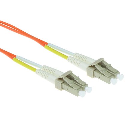 ACT LSZH Multimode 50/125 OM2 fiber patch cable duplex with LC connectors 50m Orange