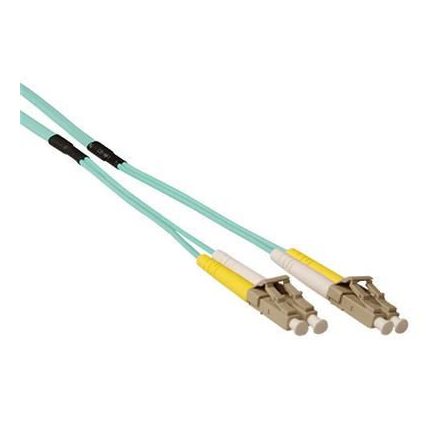 ACT Multimode 50/125 OM3 duplex ruggedized fiber cable with LC connectors 50m Blue