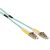 ACT Multimode 50/125 OM3 duplex ruggedized fiber cable with LC connectors 50m Blue