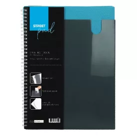Spirálfüzet kockás STREET Pad A/4 80 lapos kék