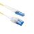 ACT Singlemode 9/125 OS2 Polarity Twist uniboot duplex fiber patch cable with CS LC connectors 2m Yellow