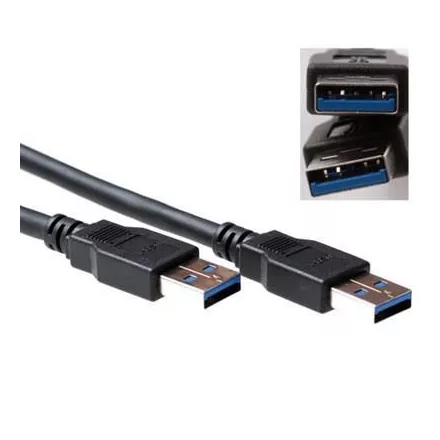 ACT USB 3.0 A male to USB A male 5m Black
