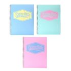 Spirálfüzet vonalas PUKKA PAD A/4 100 lapos Pastel