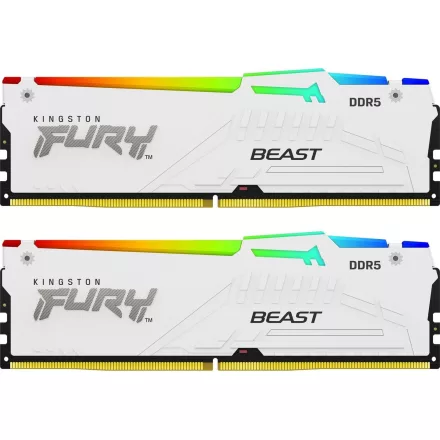 Kingston 64GB DDR5 6000MHz Kit(2x32GB) Fury Beast RGB White