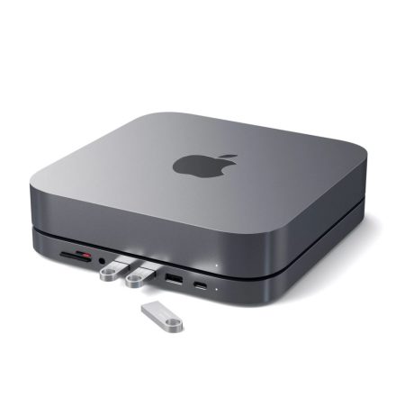 Satechi Type-C Aluminum Stand & Hub for Mac Mini Docking Staion Dark Grey