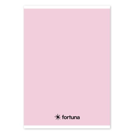 Füzet vonalas FORTUNA Monocolor A/5 32 lapos 21-32 4-8.osztályos pasztell rózsaszín