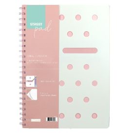   Spirálfüzet vonalas STREET Pad A/5 100 lapos pasztell rózsaszín
