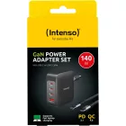 Intenso W140A3C GaN adapter + C520C cable Black