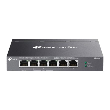 TP-Link DS106GPP Omada 6-Port Gigabit Unmanaged Desktop Switch with 3-Port PoE+ and 1-Port PoE++