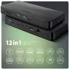 AXAGON HMC-U4 USB4 40Gbps Dual 4K Display 12in1 Dock