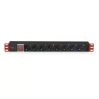 TECHLY  PDU for 19" Rack 8 Schuko sockets with switch 1HE