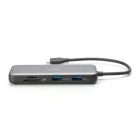 Digitus 8in1 USB-C docking station Grey