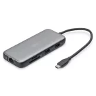 Digitus 8in1 USB-C docking station Grey