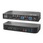 Club3D CSV-7210 DisplayPort/HDMI KVM Switch For Dual DisplayPort 4K 60Hz Black
