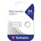 Verbatim 64GB Metal Executive USB2.0 Silver